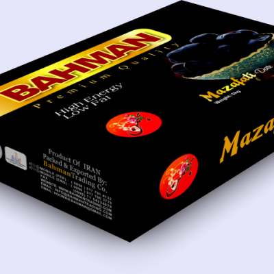 Mazafati Date - Bahman Brand - Net Weight 5KG Carton - 1st Grade